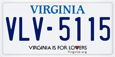 VA license plate VLV5115