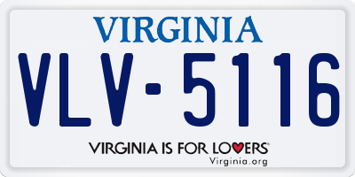 VA license plate VLV5116