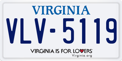 VA license plate VLV5119