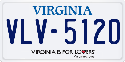 VA license plate VLV5120