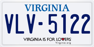 VA license plate VLV5122