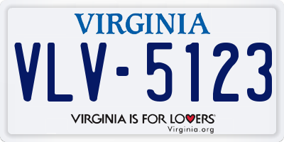 VA license plate VLV5123