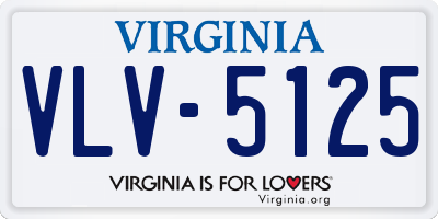 VA license plate VLV5125