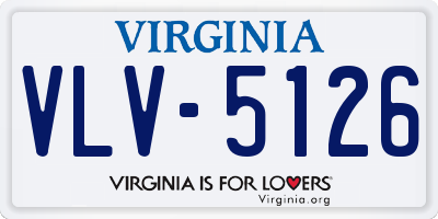 VA license plate VLV5126