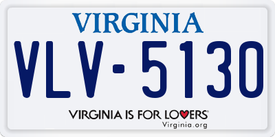 VA license plate VLV5130