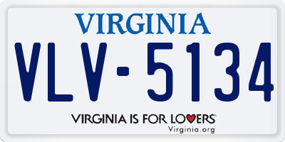 VA license plate VLV5134