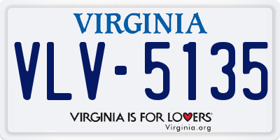 VA license plate VLV5135