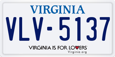 VA license plate VLV5137