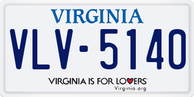 VA license plate VLV5140