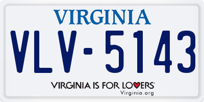 VA license plate VLV5143