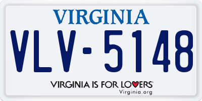 VA license plate VLV5148