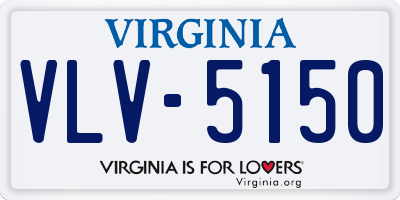 VA license plate VLV5150