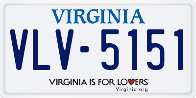 VA license plate VLV5151