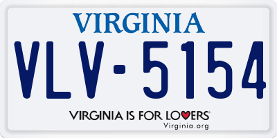 VA license plate VLV5154