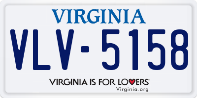 VA license plate VLV5158