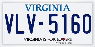 VA license plate VLV5160