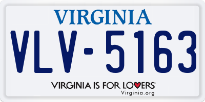 VA license plate VLV5163