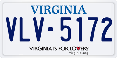 VA license plate VLV5172