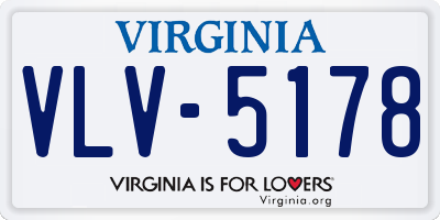 VA license plate VLV5178