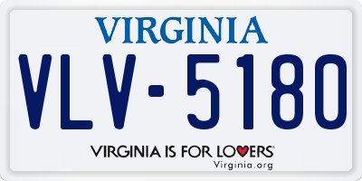 VA license plate VLV5180