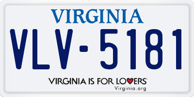 VA license plate VLV5181