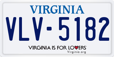 VA license plate VLV5182