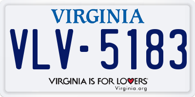 VA license plate VLV5183