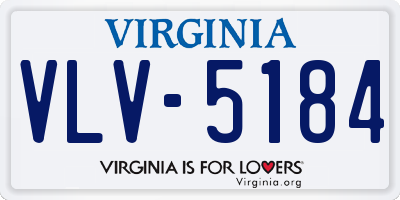 VA license plate VLV5184