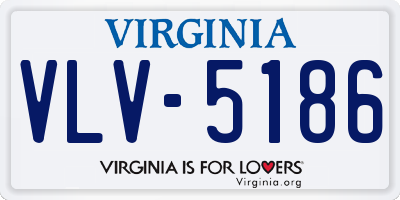 VA license plate VLV5186