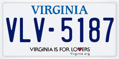 VA license plate VLV5187