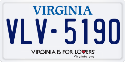 VA license plate VLV5190