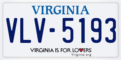 VA license plate VLV5193