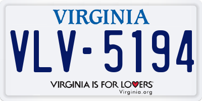 VA license plate VLV5194