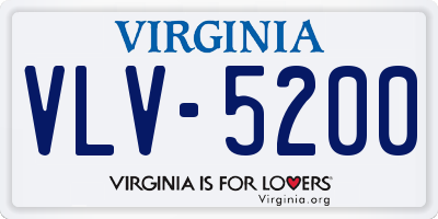 VA license plate VLV5200