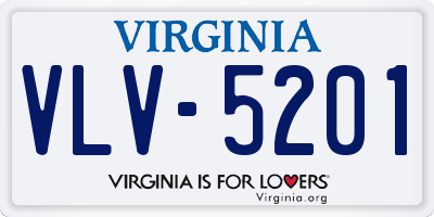 VA license plate VLV5201