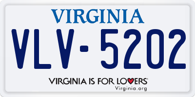 VA license plate VLV5202