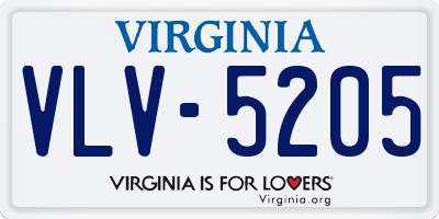 VA license plate VLV5205