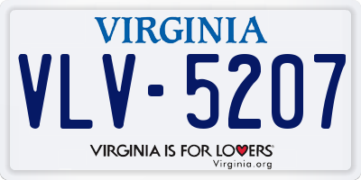 VA license plate VLV5207