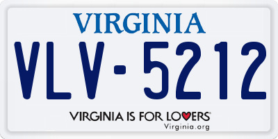 VA license plate VLV5212