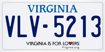 VA license plate VLV5213