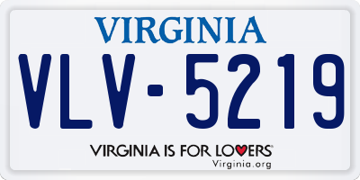 VA license plate VLV5219