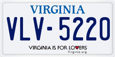 VA license plate VLV5220