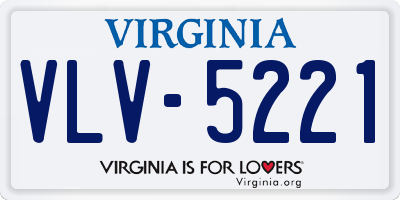 VA license plate VLV5221