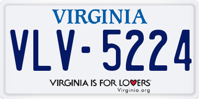 VA license plate VLV5224