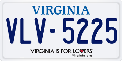 VA license plate VLV5225