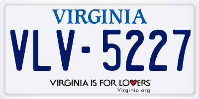 VA license plate VLV5227