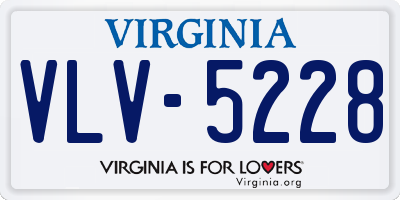 VA license plate VLV5228