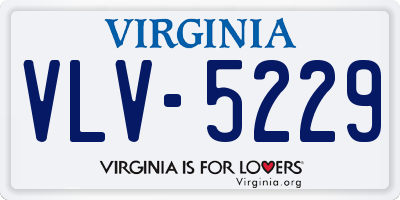 VA license plate VLV5229