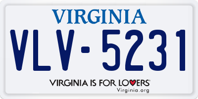 VA license plate VLV5231