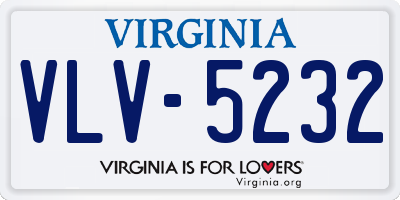 VA license plate VLV5232